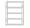SCHULTE Steckregal, Fachbodenregale Stecksystem, Grundregal, beidseitig nutzbar, H2000xB1300xT400 mm, 5 Fachböden, Fachlast 250 kg, RAL 7035 lichtgrau