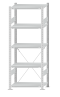 SCHULTE Steckregal, Fachbodenregale Stecksystem, Grundregal, einseitig nutzbar, H2000xB750xT400 mm, 5 Fachböden, Fachlast 250 kg, RAL 7035 lichtgrau