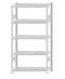 SCHULTE Steckregal, Fachbodenregale Stecksystem, Grundregal, beidseitig nutzbar, H2000xB1000xT400 mm, 5 Fachböden, Fachlast 250 kg, RAL 7035 lichtgrau