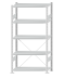 SCHULTE Steckregal, Fachbodenregale Stecksystem, Grundregal, einseitig nutzbar, H2000xB1000xT400 mm, 5 Fachböden, Fachlast 250 kg, RAL 7035 lichtgrau