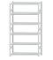 SCHULTE Steckregal, Fachbodenregale Stecksystem, Grundregal, beidseitig nutzbar, H2500xB1300xT400 mm, 6 Fachböden, Fachlast 250 kg, RAL 7035 lichtgrau