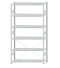 SCHULTE Steckregal, Fachbodenregale Stecksystem, Grundregal, einseitig nutzbar, H2500xB1300xT400 mm, 6 Fachböden, Fachlast 250 kg, RAL 7035 lichtgrau