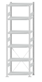 SCHULTE Steckregal, Fachbodenregale Stecksystem, Grundregal, einseitig nutzbar, H2500xB750xT400 mm, 6 Fachböden, Fachlast 250 kg, RAL 7035 lichtgrau