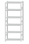 SCHULTE Steckregal, Fachbodenregale Stecksystem, Grundregal, beidseitig nutzbar, H2500xB1000xT400 mm, 6 Fachböden, Fachlast 250 kg, RAL 7035 lichtgrau