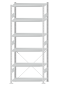 SCHULTE Steckregal, Fachbodenregale Stecksystem, Grundregal, einseitig nutzbar, H2500xB1000xT400 mm, 6 Fachböden, Fachlast 250 kg, RAL 7035 lichtgrau