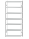 SCHULTE Steckregal, Fachbodenregale Stecksystem, Grundregal, beidseitig nutzbar, H3000xB1300xT400 mm, 7 Fachböden, Fachlast 250 kg, RAL 7035 lichtgrau