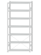 SCHULTE Steckregal, Fachbodenregale Stecksystem, Grundregal, einseitig nutzbar, H3000xB1300xT400 mm, 7 Fachböden, Fachlast 250 kg, RAL 7035 lichtgrau