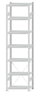 SCHULTE Steckregal, Fachbodenregale Stecksystem, Grundregal, einseitig nutzbar, H3000xB750xT400 mm, 7 Fachböden, Fachlast 250 kg, RAL 7035 lichtgrau