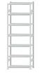 SCHULTE Steckregal, Fachbodenregale Stecksystem, Grundregal, beidseitig nutzbar, H3000xB1000xT400 mm, 7 Fachböden, Fachlast 250 kg, RAL 7035 lichtgrau