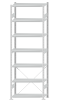 SCHULTE Steckregal, Fachbodenregale Stecksystem, Grundregal, einseitig nutzbar, H3000xB1000xT400 mm, 7 Fachböden, Fachlast 250 kg, RAL 7035 lichtgrau