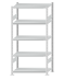 SCHULTE Steckregal, Fachbodenregale Stecksystem, Grundregal, beidseitig nutzbar, H2000xB1000xT500 mm, 5 Fachböden, Fachlast 250 kg, RAL 7035 lichtgrau