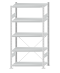 SCHULTE Steckregal, Fachbodenregale Stecksystem, Grundregal, einseitig nutzbar, H2000xB1000xT500 mm, 5 Fachböden, Fachlast 250 kg, RAL 7035 lichtgrau