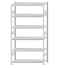 SCHULTE Steckregal, Fachbodenregale Stecksystem, Grundregal, beidseitig nutzbar, H2500xB1300xT500 mm, 6 Fachböden, Fachlast 250 kg, RAL 7035 lichtgrau