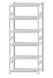 SCHULTE Steckregal, Fachbodenregale Stecksystem, Grundregal, beidseitig nutzbar, H2500xB1000xT500 mm, 6 Fachböden, Fachlast 250 kg, RAL 7035 lichtgrau