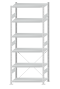 SCHULTE Steckregal, Fachbodenregale Stecksystem, Grundregal, einseitig nutzbar, H2500xB1000xT500 mm, 6 Fachböden, Fachlast 250 kg, RAL 7035 lichtgrau