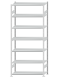 SCHULTE Steckregal, Fachbodenregale Stecksystem, Grundregal, beidseitig nutzbar, H3000xB1300xT500 mm, 7 Fachböden, Fachlast 250 kg, RAL 7035 lichtgrau