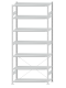 SCHULTE Steckregal, Fachbodenregale Stecksystem, Grundregal, einseitig nutzbar, H3000xB1300xT500 mm, 7 Fachböden, Fachlast 250 kg, RAL 7035 lichtgrau