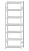 SCHULTE Steckregal, Fachbodenregale Stecksystem, Grundregal, beidseitig nutzbar, H3000xB1000xT500 mm, 7 Fachböden, Fachlast 250 kg, RAL 7035 lichtgrau