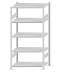 SCHULTE Steckregal, Fachbodenregale Stecksystem, Grundregal, beidseitig nutzbar, H2000xB1000xT600 mm, 5 Fachböden, Fachlast 250 kg, RAL 7035 lichtgrau