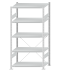 SCHULTE Steckregal, Fachbodenregale Stecksystem, Grundregal, einseitig nutzbar, H2000xB1000xT600 mm, 5 Fachböden, Fachlast 250 kg, RAL 7035 lichtgrau