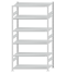 SCHULTE Steckregal, Fachbodenregale Stecksystem, Grundregal, beidseitig nutzbar, H2500xB1300xT600 mm, 6 Fachböden, Fachlast 250 kg, RAL 7035 lichtgrau