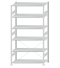 SCHULTE Steckregal, Fachbodenregale Stecksystem, Grundregal, einseitig nutzbar, H2500xB1300xT600 mm, 6 Fachböden, Fachlast 250 kg, RAL 7035 lichtgrau