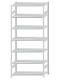 SCHULTE Steckregal, Fachbodenregale Stecksystem, Grundregal, beidseitig nutzbar, H3000xB1300xT600 mm, 7 Fachböden, Fachlast 250 kg, RAL 7035 lichtgrau