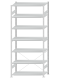SCHULTE Steckregal, Fachbodenregale Stecksystem, Grundregal, einseitig nutzbar, H3000xB1300xT600 mm, 7 Fachböden, Fachlast 250 kg, RAL 7035 lichtgrau