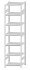 SCHULTE Steckregal, Fachbodenregale Stecksystem, Grundregal, beidseitig nutzbar, H3000xB750xT600 mm, 7 Fachböden, Fachlast 250 kg, RAL 7035 lichtgrau