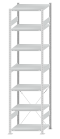 SCHULTE Steckregal, Fachbodenregale Stecksystem, Grundregal, einseitig nutzbar, H3000xB750xT600 mm, 7 Fachböden, Fachlast 250 kg, RAL 7035 lichtgrau