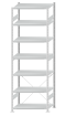 SCHULTE Steckregal, Fachbodenregale Stecksystem, Grundregal, einseitig nutzbar, H3000xB1000xT600 mm, 7 Fachböden, Fachlast 250 kg, RAL 7035 lichtgrau