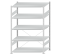 SCHULTE Steckregal, Fachbodenregale Stecksystem, Grundregal, einseitig nutzbar, H2000xB1300xT800 mm, 5 Fachböden, Fachlast 250 kg, RAL 7035 lichtgrau