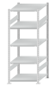 SCHULTE Steckregal, Fachbodenregale Stecksystem, Grundregal, beidseitig nutzbar, H2000xB750xT800 mm, 5 Fachböden, Fachlast 250 kg, RAL 7035 lichtgrau