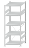 SCHULTE Steckregal, Fachbodenregale Stecksystem, Grundregal, einseitig nutzbar, H2000xB750xT800 mm, 5 Fachböden, Fachlast 250 kg, RAL 7035 lichtgrau