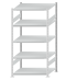 SCHULTE Steckregal, Fachbodenregale Stecksystem, Grundregal, beidseitig nutzbar, H2000xB1000xT800 mm, 5 Fachböden, Fachlast 250 kg, RAL 7035 lichtgrau