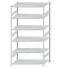 SCHULTE Steckregal, Fachbodenregale Stecksystem, Grundregal, einseitig nutzbar, H2500xB1300xT800 mm, 6 Fachböden, Fachlast 250 kg, RAL 7035 lichtgrau