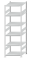 SCHULTE Steckregal, Fachbodenregale Stecksystem, Grundregal, beidseitig nutzbar, H2500xB750xT800 mm, 6 Fachböden, Fachlast 250 kg, RAL 7035 lichtgrau