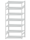 SCHULTE Steckregal, Fachbodenregale Stecksystem, Grundregal, beidseitig nutzbar, H3000xB1300xT800 mm, 7 Fachböden, Fachlast 250 kg, RAL 7035 lichtgrau