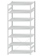 SCHULTE Steckregal, Fachbodenregale Stecksystem, Grundregal, einseitig nutzbar, H3000xB1300xT800 mm, 7 Fachböden, Fachlast 250 kg, RAL 7035 lichtgrau