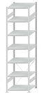 SCHULTE Steckregal, Fachbodenregale Stecksystem, Grundregal, einseitig nutzbar, H3000xB750xT800 mm, 7 Fachböden, Fachlast 250 kg, RAL 7035 lichtgrau