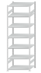 SCHULTE Steckregal, Fachbodenregale Stecksystem, Grundregal, beidseitig nutzbar, H3000xB1000xT800 mm, 7 Fachböden, Fachlast 250 kg, RAL 7035 lichtgrau