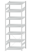 SCHULTE Steckregal, Fachbodenregale Stecksystem, Grundregal, einseitig nutzbar, H3000xB1000xT800 mm, 7 Fachböden, Fachlast 250 kg, RAL 7035 lichtgrau