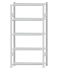 SCHULTE Steckregal, Fachbodenregale Stecksystem, Grundregal, beidseitig nutzbar, H2000xB1000xT300 mm, 5 Fachböden, Fachlast 85 kg, RAL 7035 lichtgrau