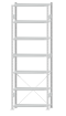 SCHULTE Steckregal, Fachbodenregale Stecksystem, Grundregal, einseitig nutzbar, H3000xB1000xT300 mm, 7 Fachböden, Fachlast 85 kg, RAL 7035 lichtgrau
