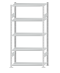SCHULTE Steckregal, Fachbodenregale Stecksystem, Grundregal, beidseitig nutzbar, H2000xB1000xT400 mm, 5 Fachböden, Fachlast 85 kg, RAL 7035 lichtgrau