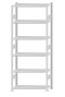 SCHULTE Steckregal, Fachbodenregale Stecksystem, Grundregal, beidseitig nutzbar, H2500xB1000xT400 mm, 6 Fachböden, Fachlast 85 kg, RAL 7035 lichtgrau