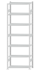 SCHULTE Steckregal, Fachbodenregale Stecksystem, Grundregal, beidseitig nutzbar, H3000xB1000xT400 mm, 7 Fachböden, Fachlast 85 kg, RAL 7035 lichtgrau