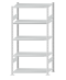 SCHULTE Steckregal, Fachbodenregale Stecksystem, Grundregal, beidseitig nutzbar, H2000xB1000xT500 mm, 5 Fachböden, Fachlast 85 kg, RAL 7035 lichtgrau
