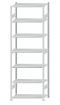 SCHULTE Steckregal, Fachbodenregale Stecksystem, Grundregal, beidseitig nutzbar, H3000xB1000xT500 mm, 7 Fachböden, Fachlast 85 kg, RAL 7035 lichtgrau