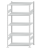 SCHULTE Steckregal, Fachbodenregale Stecksystem, Grundregal, beidseitig nutzbar, H2000xB1000xT600 mm, 5 Fachböden, Fachlast 85 kg, RAL 7035 lichtgrau